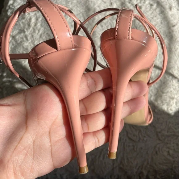 ZARA Coral Strappy Heels - Picture 3 of 13